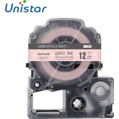 Unistar 12mm SWM12PH Pattern Tapes 18mm for Epson/King Jim Printer Label Tapes LW300 LW400 LC-3WB Label Printer 9mm