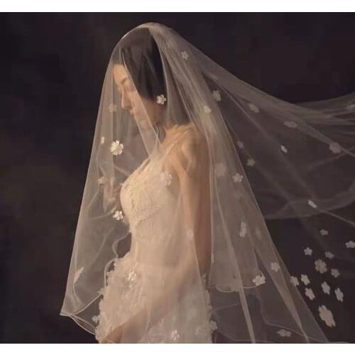 Luxury Lace Bridal Wedding Veil Cathedral Veils