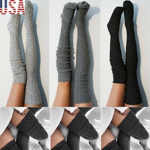 Women Cable Knit Extra Long Boot Socking Over Knee Thigh High Girls Warm Stock Autumn And Winter Ladies Fashion Items