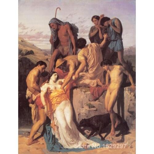 Famous portrait painting Zenobia found by shepherds on the banks by William Adolphe Bouguereau Hand painted High quality