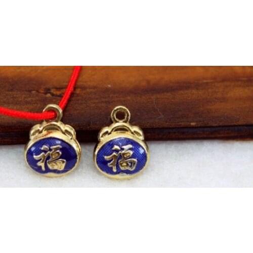 5pcs gilt gold blessing dripping oil Pendant beads Plated Jewelry Findings For Bracelet spacer Jewelry Making DIY df3s