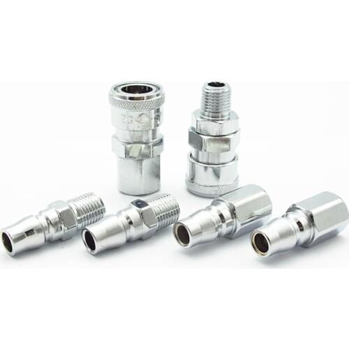 6PCS Pneumatic Fitting C Type Air Line Quick Coupling Connector Coupler Adapter For Air Compressor PM20 PF20 SF20 SM20