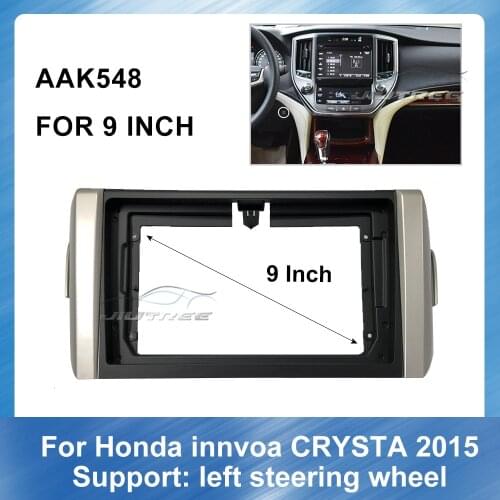 9 Inch 2din Car Radio Fascia For Toyota innvoa CRYSTA 2015 Left steering wheel Car GPS Navigation plate panel Frame Fascias