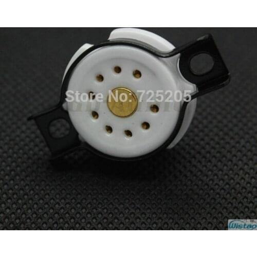 9-pin Gold Plated Vacuum Tube Socket Litle Nine Pins EL8412AT712AU76DJ8 Gold-plated Copper & Ceramic Base Free Shipping