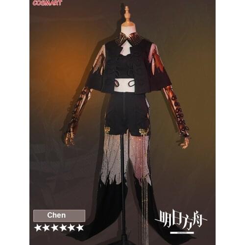 Anime Arknights Chen Concert Game Suit Black Uniform Cosplay Costume Halloween Party Outfit For Women 2021 NEW
