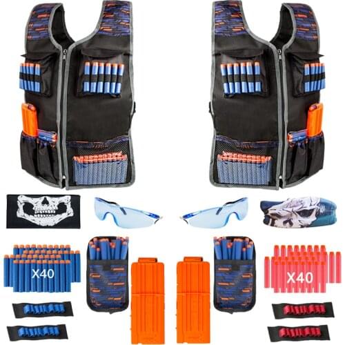 Outdoors Battle Game Zipper Armor Suit for Nerf Gun Game Equipment Foam Bullet Clips Relief Darts Magazine for Nerf Accessories