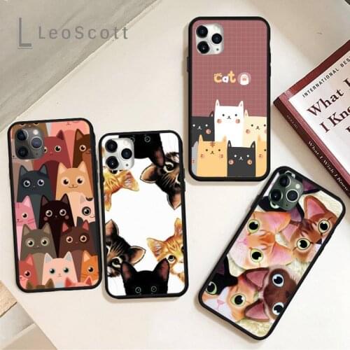 Cat Cute Kitten Catling Phone Case for iPhone 11 12 mini pro XS MAX 8 7 6 6S Plus X 5S SE 2020 XR