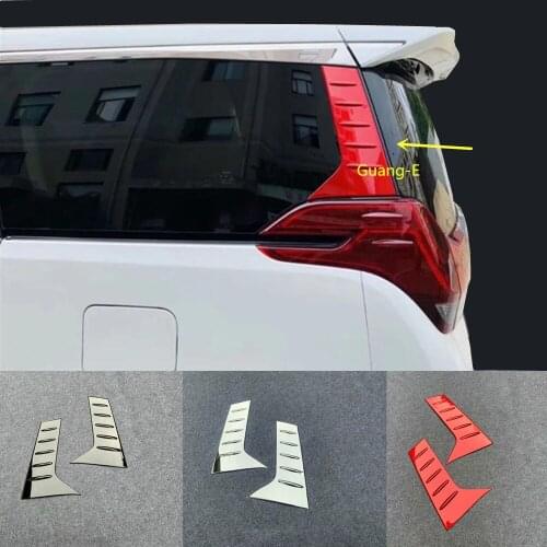 For Toyota Alphard Vellfire 2016 2017 2018 2019 2020 Car Outside Rear Back Door Window Triangle Spoiler C Column Wing Frame Trim