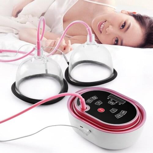 Electric Breast Enhancement Instrument Micro Current Increase Breast Massager Vibration Household Vacuum Liposuction