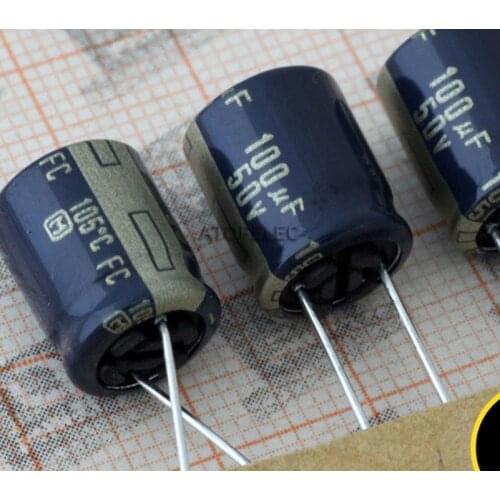 10pcs FC Series 100uF/50V Electrolytic Capacitors Hi-Fi Audio 105 Deg.C