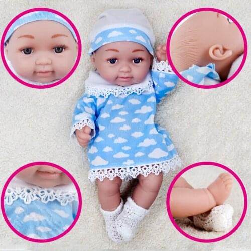 Wholesale11 Inches Vinyl Reborn Baby Dolls with Clothes Full Silicone Lifelike Waterproof Baby Girl Toy For Kids Birthday Gift