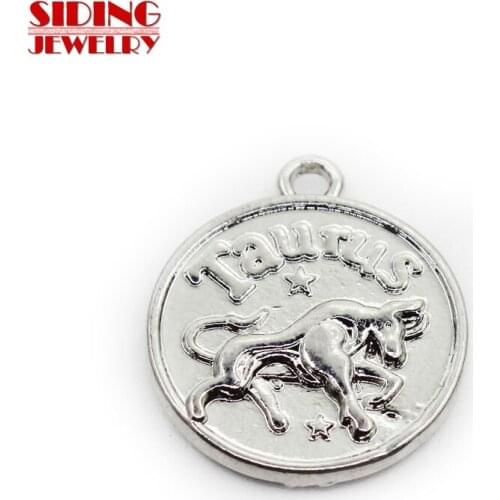 New Arrival 20pcs/lot Signs Of The Zodiac Taurus Dangle Charms Hanging Charm DIY Bangles/Bracelets Necklace Pendant Jewelery