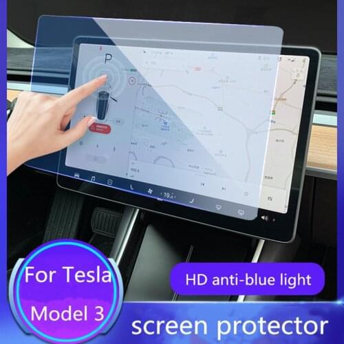 Suitable for Tesla Model 3 navigation film tempered film central control touch protective film screen accessories