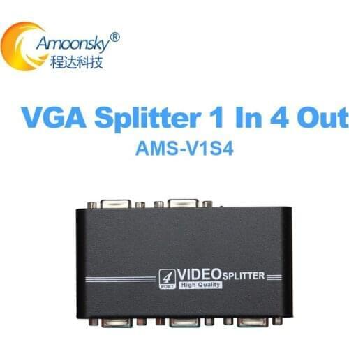 VGA splitter V1S4 1 in 4 out video separator support 1920 * 1080 for led stage rental screen