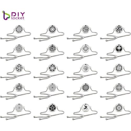 Romantic 316 Stainless Steel Adjustable Essential Oil Bracelet Diffuser For Women AD141-160-Z03