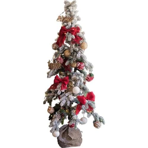 Luxury Christmas tree, large cedar floor-to-ceiling ornaments, window cafe restaurant holiday atmosphere decoration