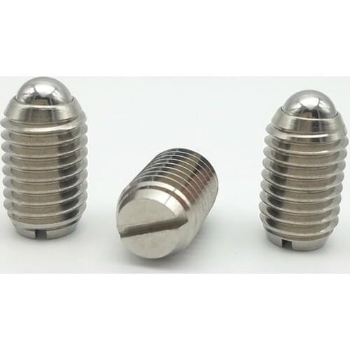 M5 Stainless Headless Positioning Balls Slotted Glass Beads Head Screw 5mm-30mm Length