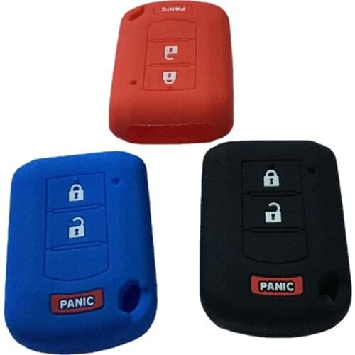 Fit for Mitsubishi Mirage ASX lancer 10 outlander Grandis Pajero colt LANCER 3 Button FOB Key Case Holder Silicon