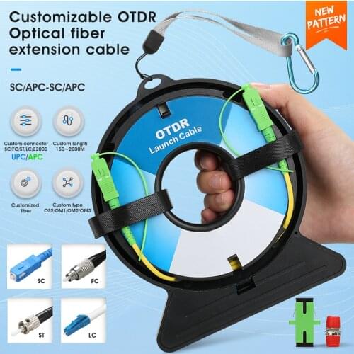 COMPTYCO SC/FC/ST/LC-APC/UPC OTDR Dead Zone Eliminator,Fiber Rings 300M Fiber Optic OTDR Launch Cable Box SC/APC-SC/APC