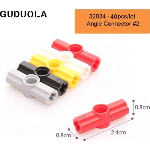 Technic Parts 32034 Technic Angle Connector #2 Building Block MOC Part Connector Accessories Assembly Educational Toy 40pcs/lot