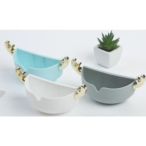 Antlers Soap Box Punch-free Holder Soap Dish Soap Savers Case Container For Bathroom