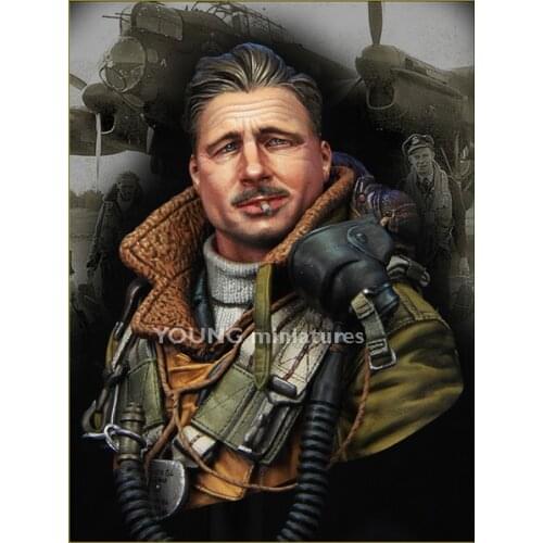 1/10 RAF Bomber Command WWII Resin Figure Bust GK Military subject matter Uncoated No colour