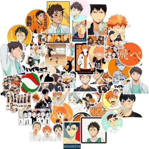 10/30/50/100Pcs Anime Volleyball Boy For Snowboard Laptop Luggage Fridge Car- Styling Vinyl Decal Home Decor Stickers