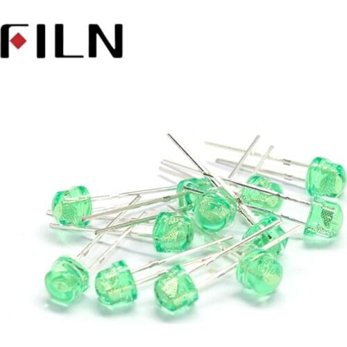 100pcs/lot 5mm diffused green Super Bright bidirectional LED bulbs emitting diode Lamp with 2 pin