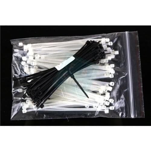 1000pcs 3*100mm 3x100 Width 1.9mm Length 100mm white/black Plastec self-locking nylon cable ties wire zip tie Free shipping