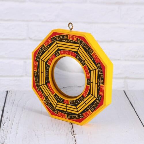 2pcs Bagua Mirror Protective Fengshui Convex Mirror Hanging Ornament Concave Mirror Pendant for Office