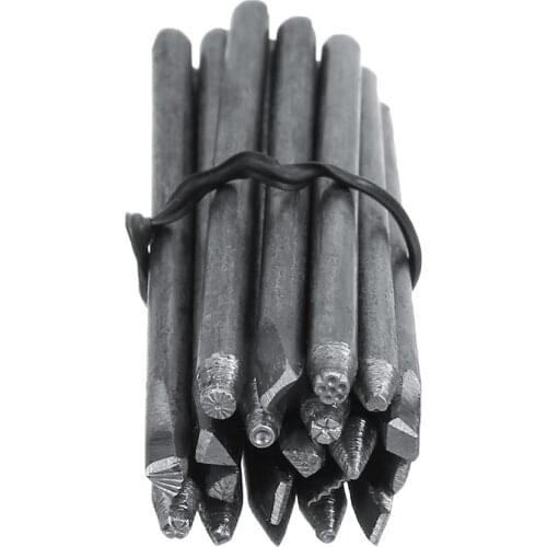 20Pcs DIY Carving Pentagram Stamping Die Star Jewelry Stamping Alphabet Steel Stamp Mold Marking Tools