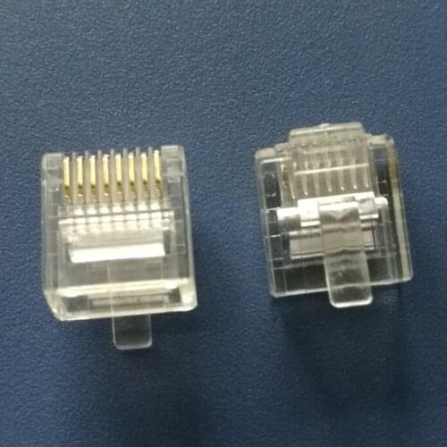200X Short Connector RJ45 8P8C Gold Plated Modular Crystal Head High Quality