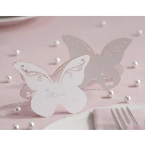 3D butterfly Place Cards vintage Escort number card Nautical wedding birthday bridal shower party table Seating markers