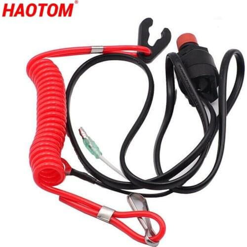 66T-82575 Kill Stop Switch Safety Tether Lanyard For Yamaha Tohatsu Parsun Honda Outboard engine parts 6E9-82575-09 6E9-82575