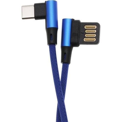90 Degree Micro usb cable Fast charging cable For Huawei Samsung Xiaomi Mi Phone Game Right angle Mobile phone cable 100pcs/lot