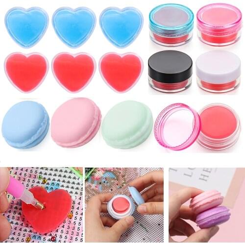 1Set Diamond Painting Clay Cross Stitch Drilling Mud with Storage Container DIY Embroidery Glue Handmade Crafts Nail Accessories