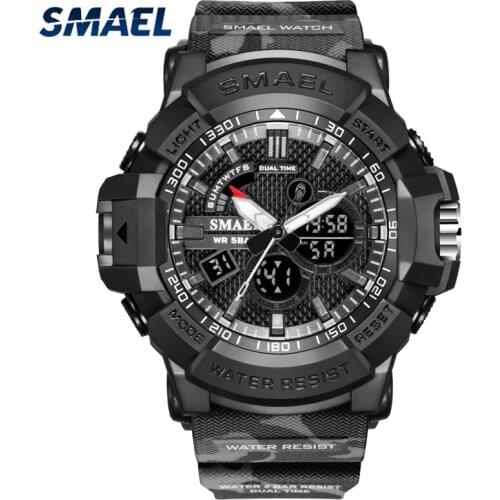 New SMAEL Watches Mens Military Sports Waterproof Top Luxury Brand Analog Quartz Digital Watch Men Wrist Watch Relogio Masculino