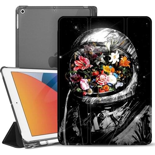 Flower Astronaut Silicone ipad Case For 10.9 inch Air 4 2020 10.5 inch iPad Pro 7th Generation 12.9 ipad Pro 2018 Mini 5 Cover