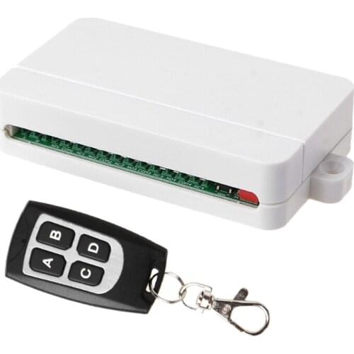 AC 85V-250V 4CH WiFi Remote Switch Garage Door Curtain Wireless Doorbell Relay Receiver Module and 1/2 Pcs 433MHz RF Remote Cont