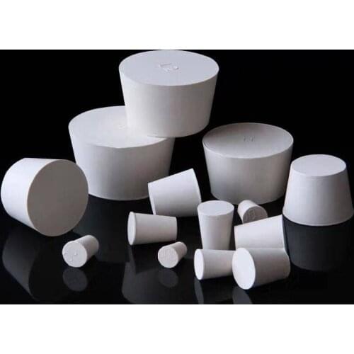 All size available 000# to #10 white Rubber stopper for Laboratory Chemistry Equipment
