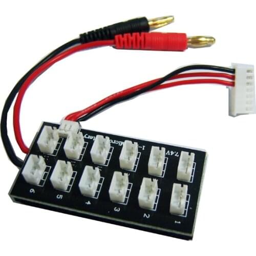 F04656 1 To 12 Cells 7.4V 2S Battery Parallel Charge Board For RC helicopter Airplanes Lipo battery AKKU JST + FS