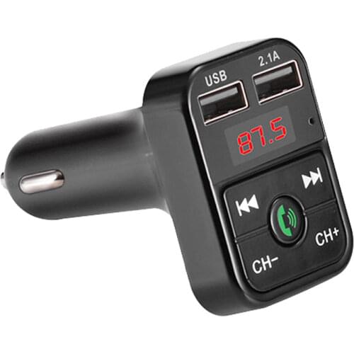 FM Transmitter Wireless Bluetooth-compatible Handsfree MP3 Audio Music Player Dual USB Radio Modulator Car Kit 2.1A Charger