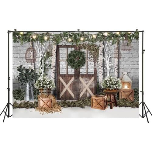 HUAYI Photography Backdrops Christmas Day Celebration Photo Background Christmas Xmas Family Studio Photobooth Backdrop W-3398
