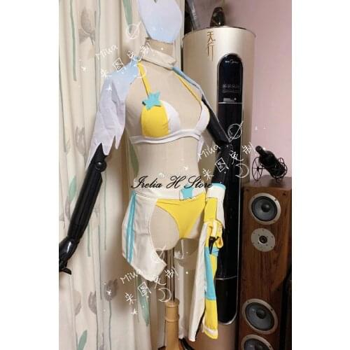 Custom made/size VOCALOID Cosplay Rin Cosplay Costume Maid Dress female