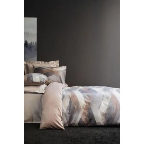 Iuno Helix cotton bedding set bedding set home set duvet cover patterned color and mustard, blue, copper color bedset brown