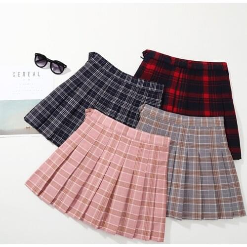 Korean Baby Girl Clothes 3-14Years Old Kids Plaid Pleated Skirt Children Kids Girls Skirts High Waist School Girls Skirt