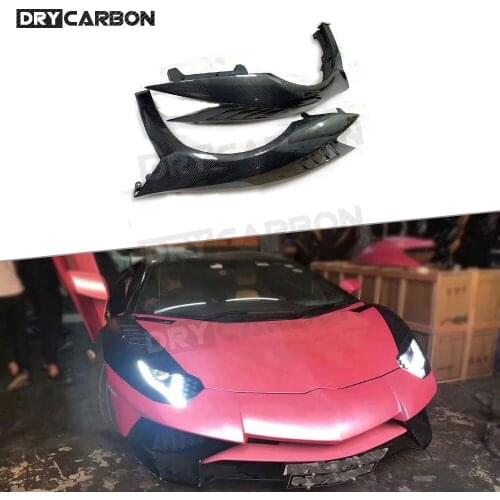 Carbon fiber Front Lamp Eyelids Cap Side Fender Air Vent Covers case For Lamborghini LP700 LP720 LP750