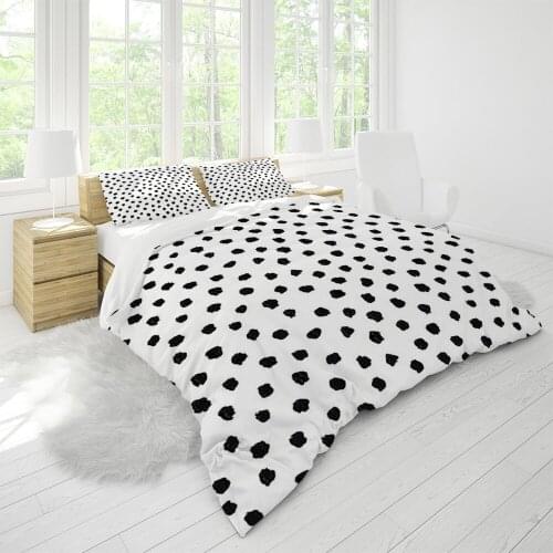 Custom Bedding Black Dots Duvet Cover Sets Designer Home Pillow Case Full Size Bedroom Kids School Dormitory Fashion Quality