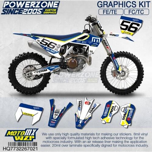Customized Team Graphics Backgrounds 3M Decals Custom Stickers Kit For Husqvarna 2014 15 16 18 FE TE FC TC 250 350 500cc 721