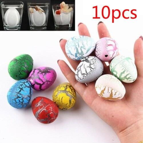 Hot sale 10pcs Novel dinosaur hatching eggs childrens toys inflated eggs interesting Easter gifts